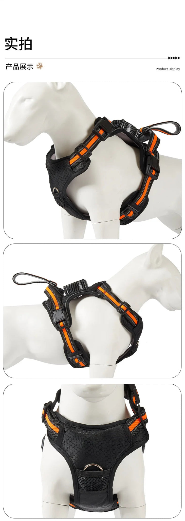Explosion‑proof no‑pull harness with integrated retractable leash for safe, hands‑free control and maximum comfort during every walk or run. - Luxempirez
