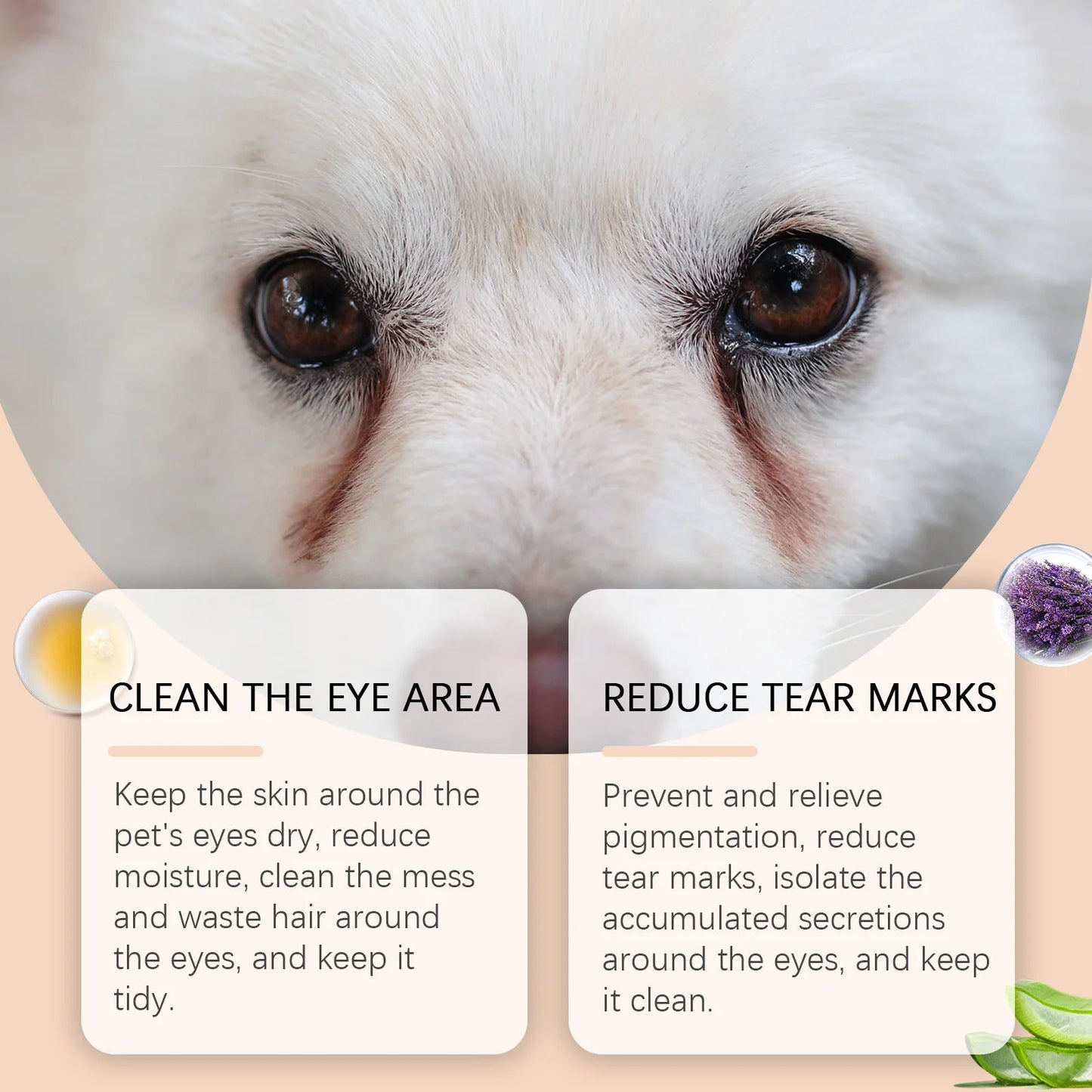 Gentle pet eye wipes that clean around the eyes and help reduce dark tear stains, leaving your dog’s face fresh and tidy. - Luxempirez