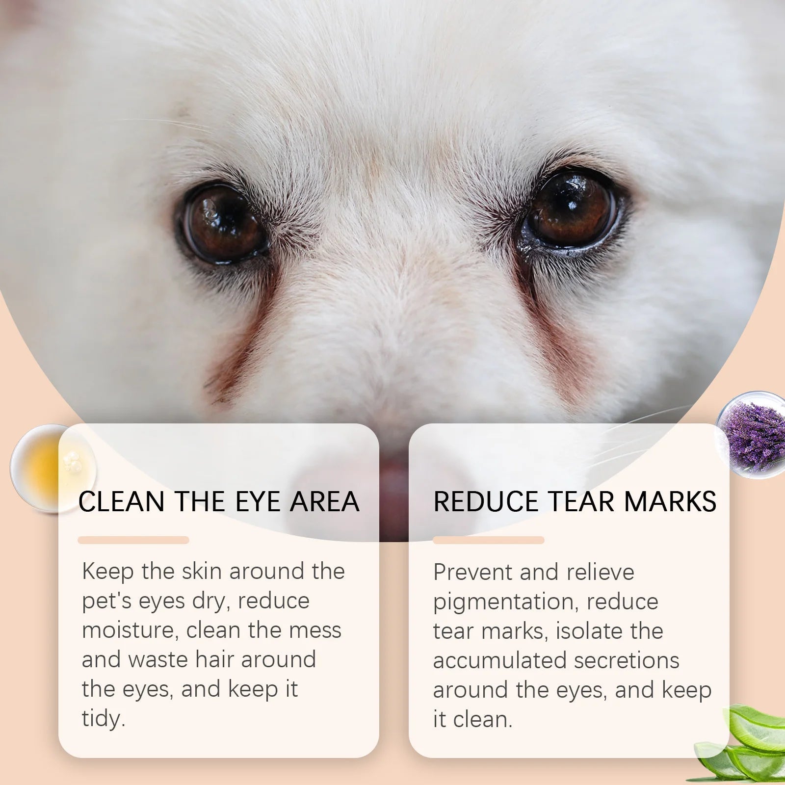 Gentle pet eye wipes that clean around the eyes and help reduce dark tear stains, leaving your dog’s face fresh and tidy. - Luxempirez