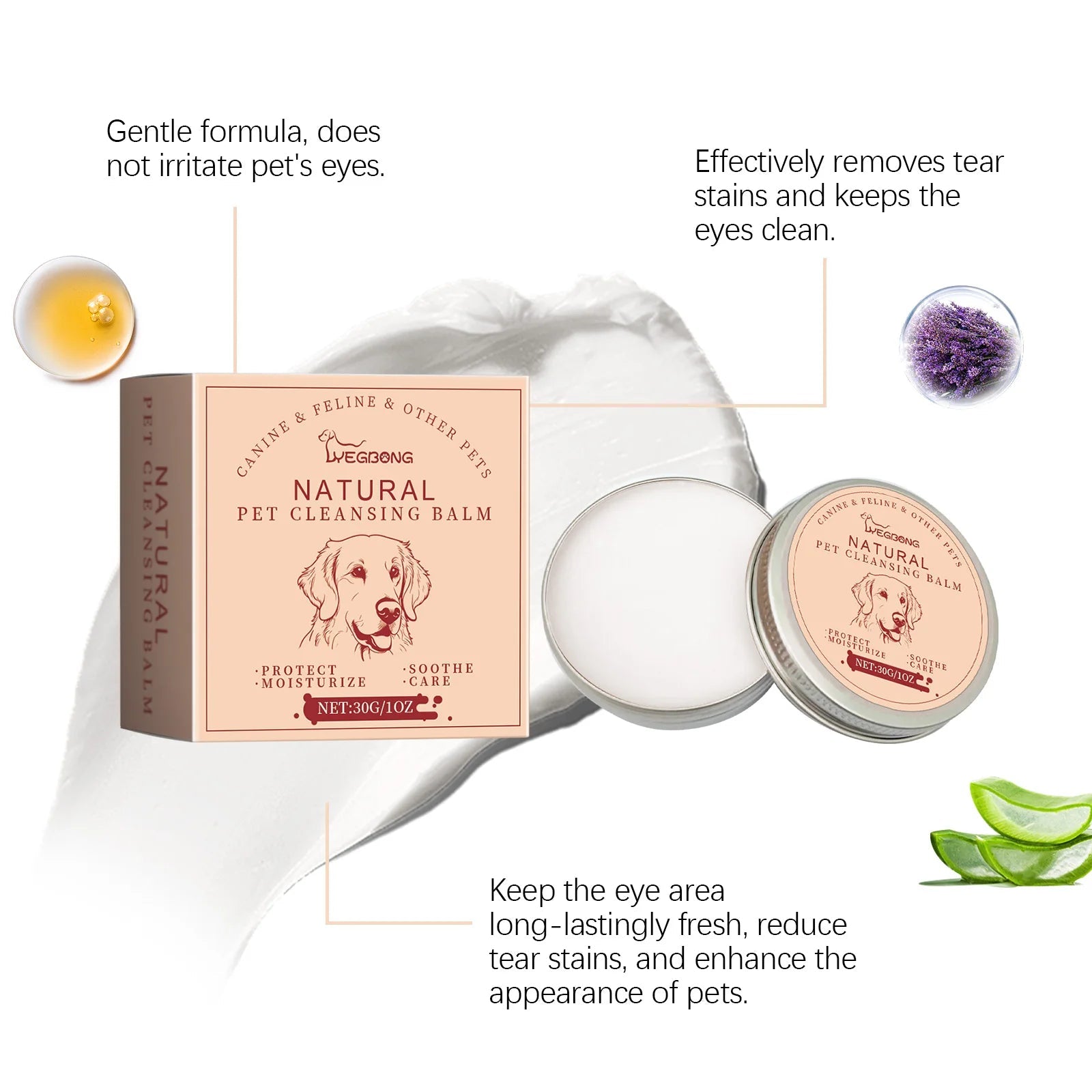 Gentle pet eye wipes that clean around the eyes and help reduce dark tear stains, leaving your dog’s face fresh and tidy. - Luxempirez