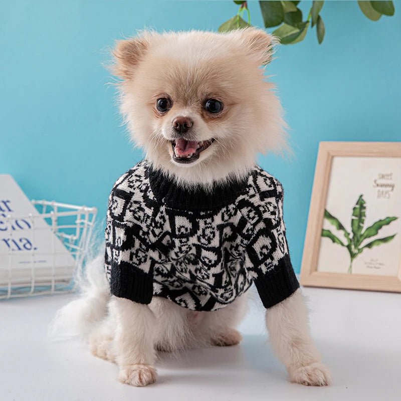 Give your dog a fashion upgrade with this stylish “Christian Dogs” sweater! Made from soft, high - quality fabric, this elegant knit keeps your pet warm while turning heads on every walk. The unique designer inspired pattern. - Luxempirez