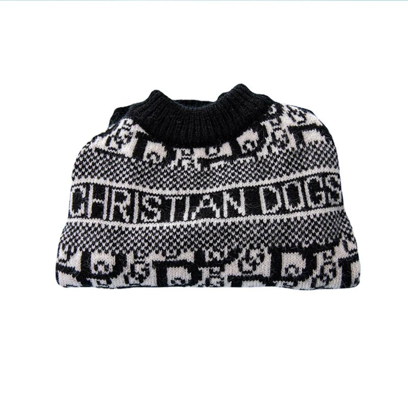 Give your dog a fashion upgrade with this stylish “Christian Dogs” sweater! Made from soft, high - quality fabric, this elegant knit keeps your pet warm while turning heads on every walk. The unique designer inspired pattern. - Luxempirez