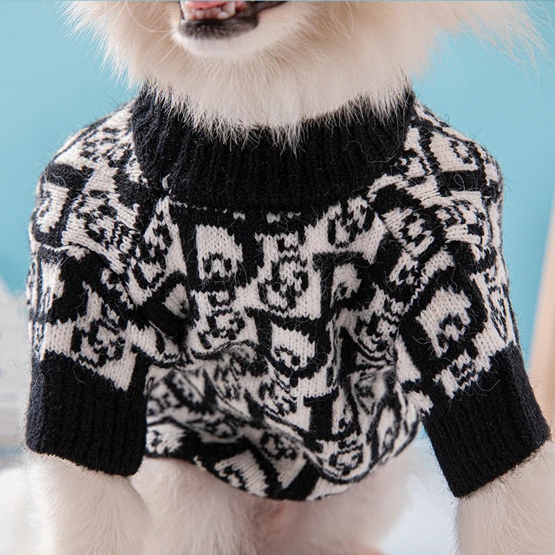 Give your dog a fashion upgrade with this stylish “Christian Dogs” sweater! Made from soft, high - quality fabric, this elegant knit keeps your pet warm while turning heads on every walk. The unique designer inspired pattern. - Luxempirez