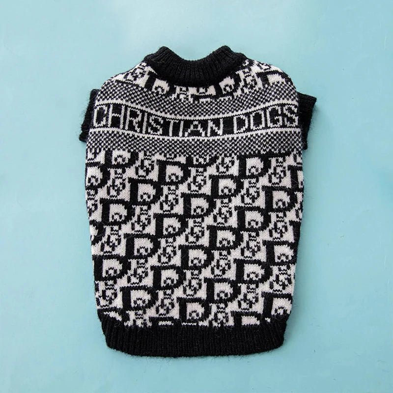 Give your dog a fashion upgrade with this stylish “Christian Dogs” sweater! Made from soft, high - quality fabric, this elegant knit keeps your pet warm while turning heads on every walk. The unique designer inspired pattern. - Luxempirez