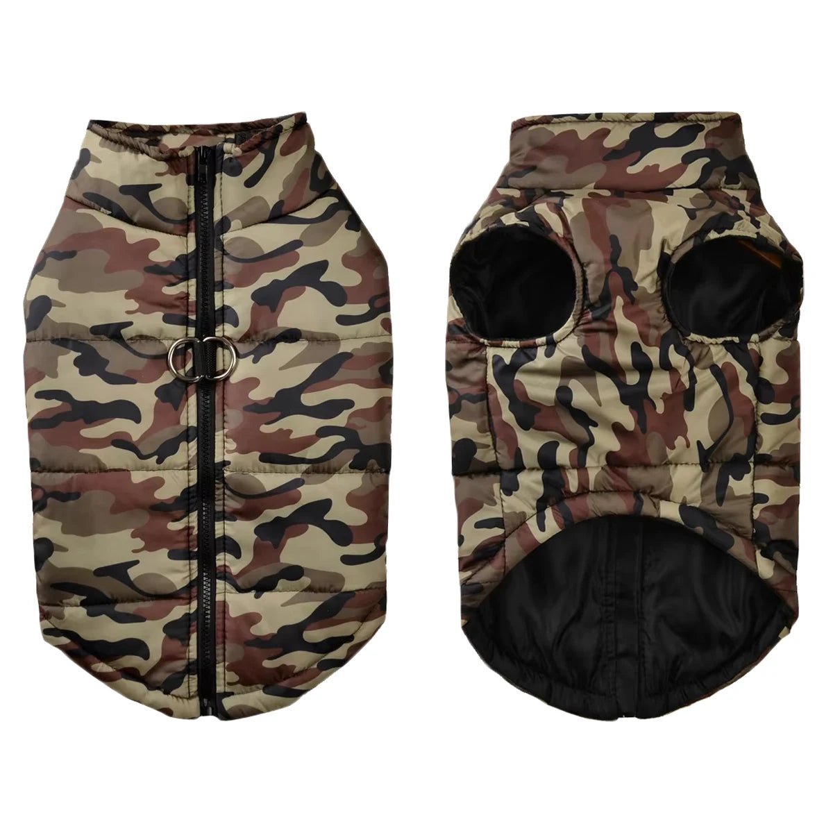 Give your dog a stylish edge with this durable camouflage jacket. Made from high - quality, weather - resistant fabric, it provides warmth and comfort for outdoor walks, adventures, and chilly days. The lightweight design ensures easy movement. - Luxempirez