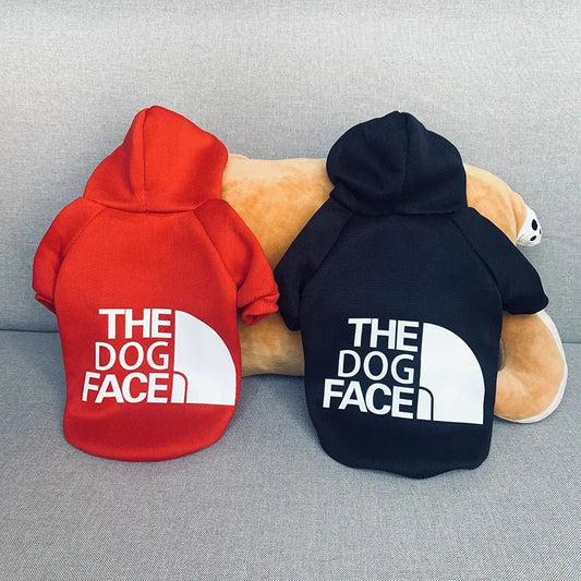 Give your dog a touch of streetwear style with our "The Dog Face" hoodie! Inspired by iconic fashion brands, this cozy and fun hoodie is available in vibrant red and classic black. Perfect for walks, social media photos, and keeping your furry friend warm - Luxempirez