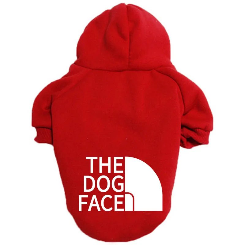 Give your dog a touch of streetwear style with our "The Dog Face" hoodie! Inspired by iconic fashion brands, this cozy and fun hoodie is available in vibrant red and classic black. Perfect for walks, social media photos, and keeping your furry friend warm - Luxempirez