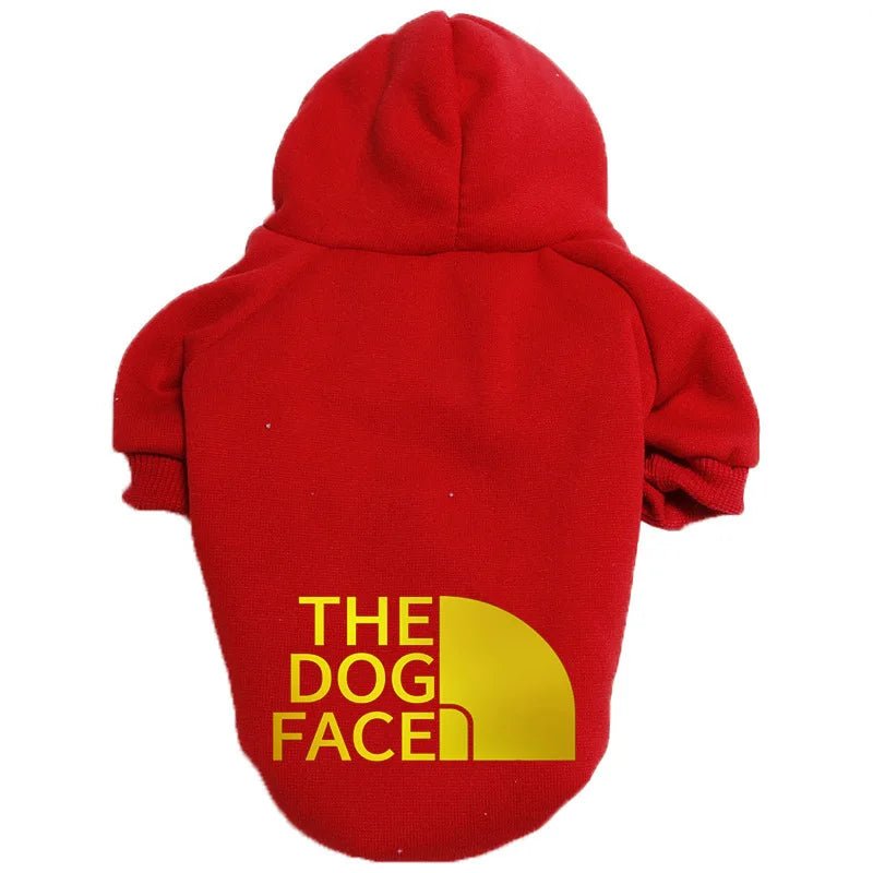 Give your dog a touch of streetwear style with our "The Dog Face" hoodie! Inspired by iconic fashion brands, this cozy and fun hoodie is available in vibrant red and classic black. Perfect for walks, social media photos, and keeping your furry friend warm - Luxempirez