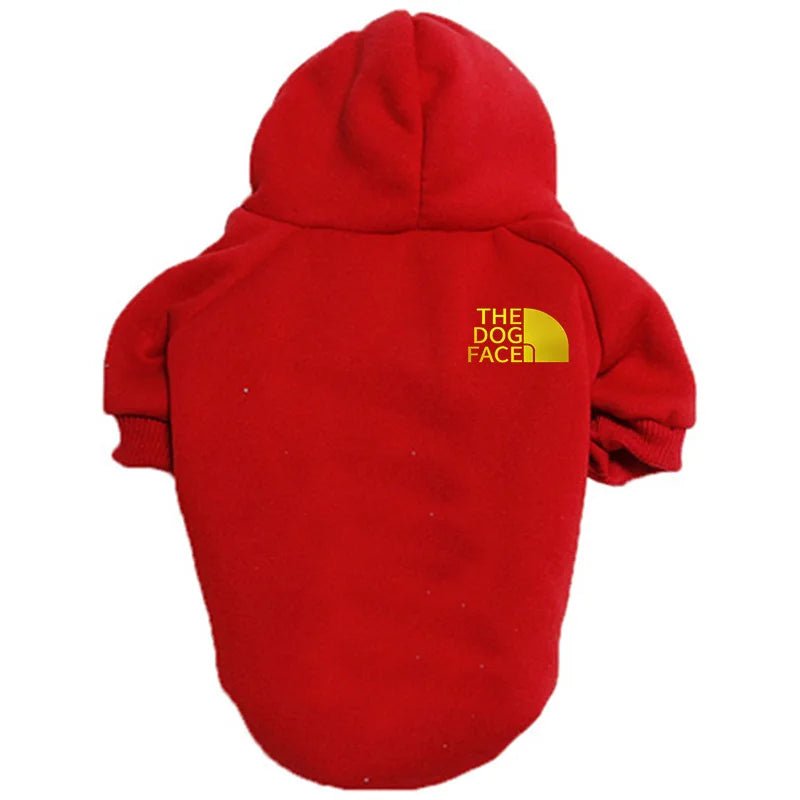 Give your dog a touch of streetwear style with our "The Dog Face" hoodie! Inspired by iconic fashion brands, this cozy and fun hoodie is available in vibrant red and classic black. Perfect for walks, social media photos, and keeping your furry friend warm - Luxempirez