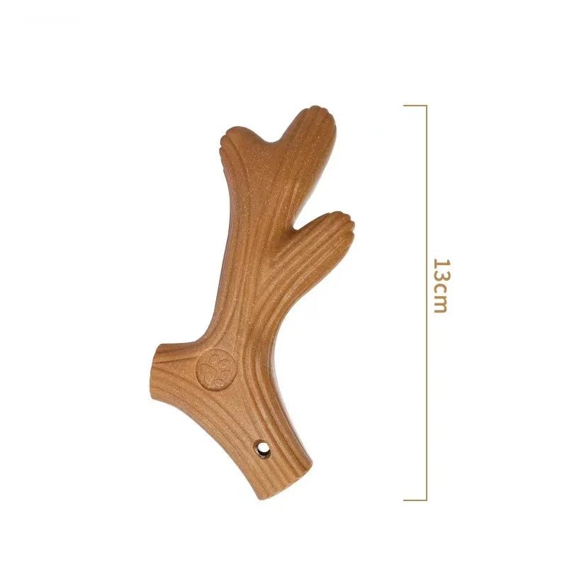 Give your dog hours of chewing satisfaction with this natural wood - inspired grinding stick! Not only does it help clean teeth and support dental health, but its clever hollow design allows you to stuff treats inside for added fun and mental stimulation. - Luxempirez