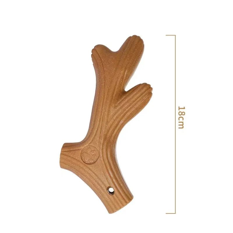 Give your dog hours of chewing satisfaction with this natural wood - inspired grinding stick! Not only does it help clean teeth and support dental health, but its clever hollow design allows you to stuff treats inside for added fun and mental stimulation. - Luxempirez