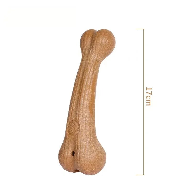 Give your dog hours of chewing satisfaction with this natural wood - inspired grinding stick! Not only does it help clean teeth and support dental health, but its clever hollow design allows you to stuff treats inside for added fun and mental stimulation. - Luxempirez