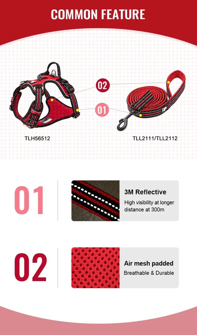 Give your dog the comfort and safety they deserve with the Truelove premium harness! Its ergonomic design relieves neck pressure and guarantees a perfect fit for every walk. Made from durable, breathable materials. - Luxempirez