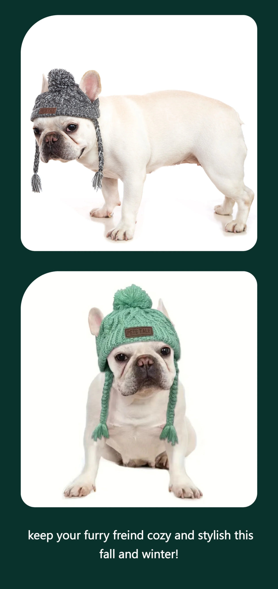 Give your dog the gift of luxury and warmth with our premium winter hat. Crafted with soft, high - quality yarn and elegant details, it keeps your pet stylish and cozy on every walk. Perfect for fashion - forward pups! - Luxempirez