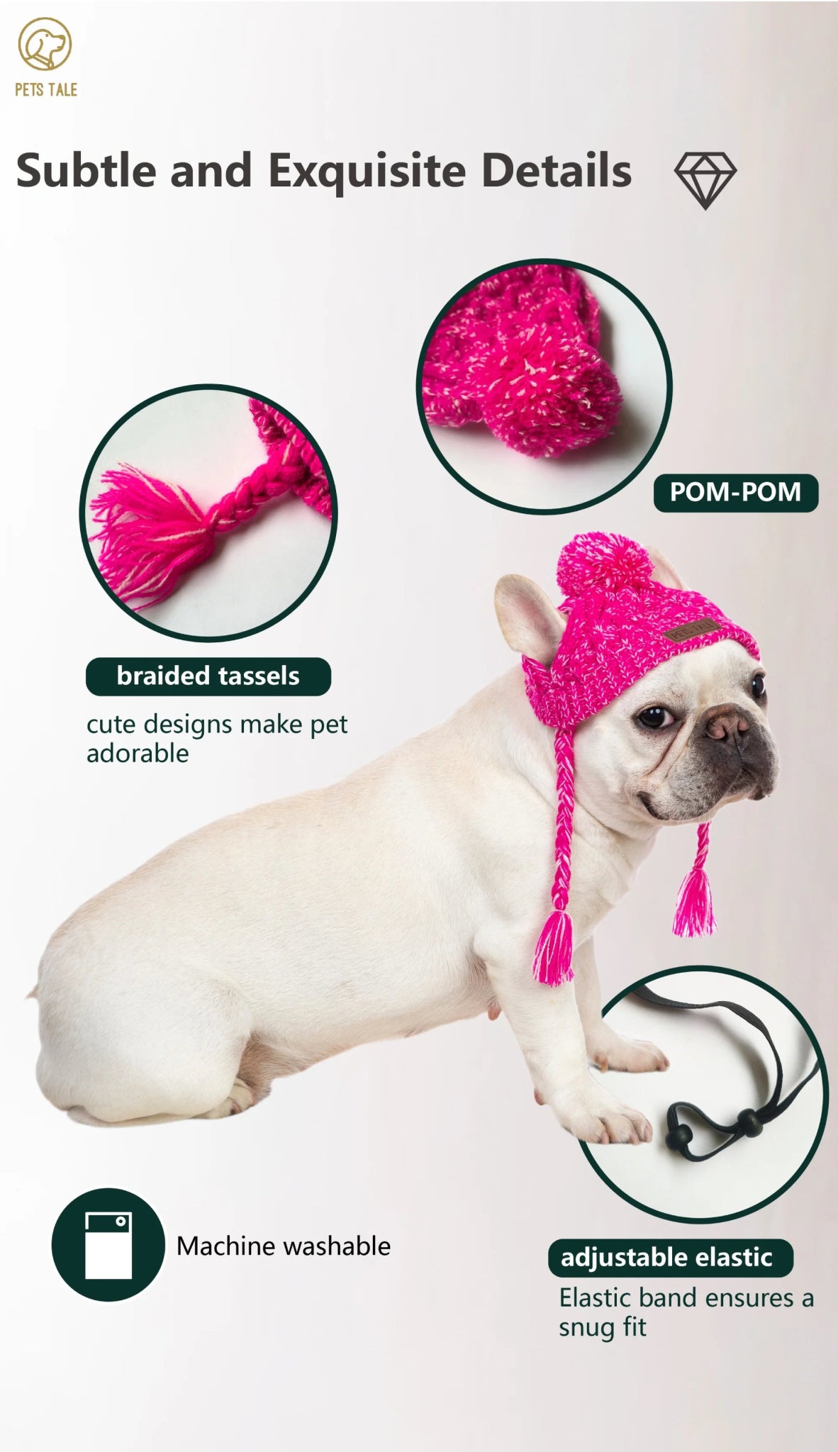 Give your dog the gift of luxury and warmth with our premium winter hat. Crafted with soft, high - quality yarn and elegant details, it keeps your pet stylish and cozy on every walk. Perfect for fashion - forward pups! - Luxempirez