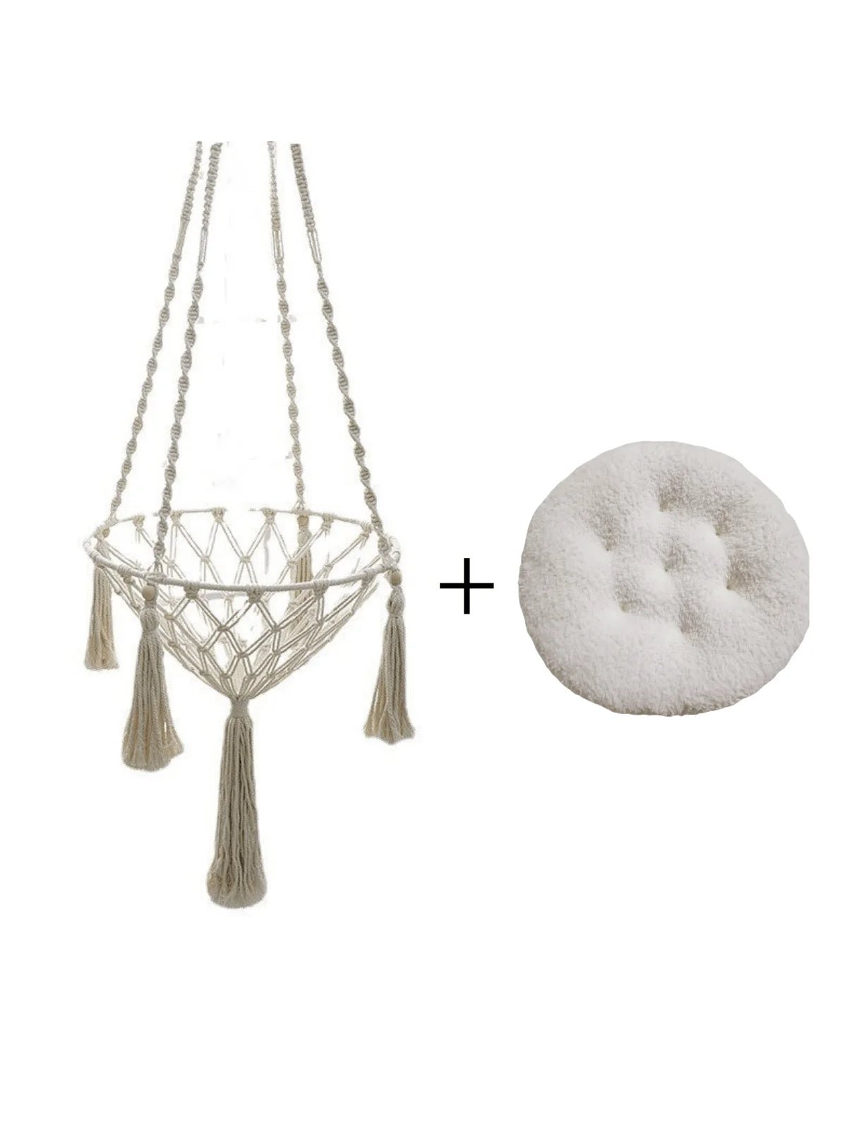 Give your feline a sanctuary in the sky with this hand‑woven luxury cat hammock, designed to float elegantly in your home like a piece of boho décor. The soft, suspended nest cradles your cat in complete comfort, while the exquisite macramé detailing. - Luxempirez