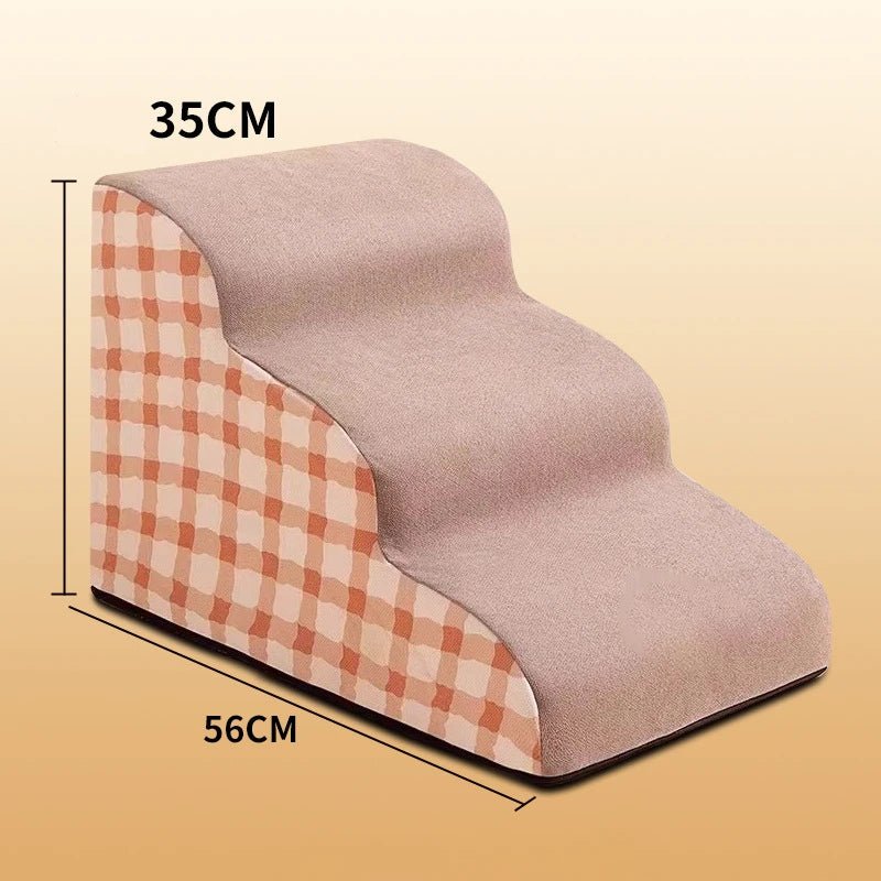 Give your pet safe, easy access to the sofa or bed with these soft foam stairs. The gentle, anti - slip steps protect joints and are perfect for puppies, small dogs, senior pets, or those with mobility issues. - Luxempirez