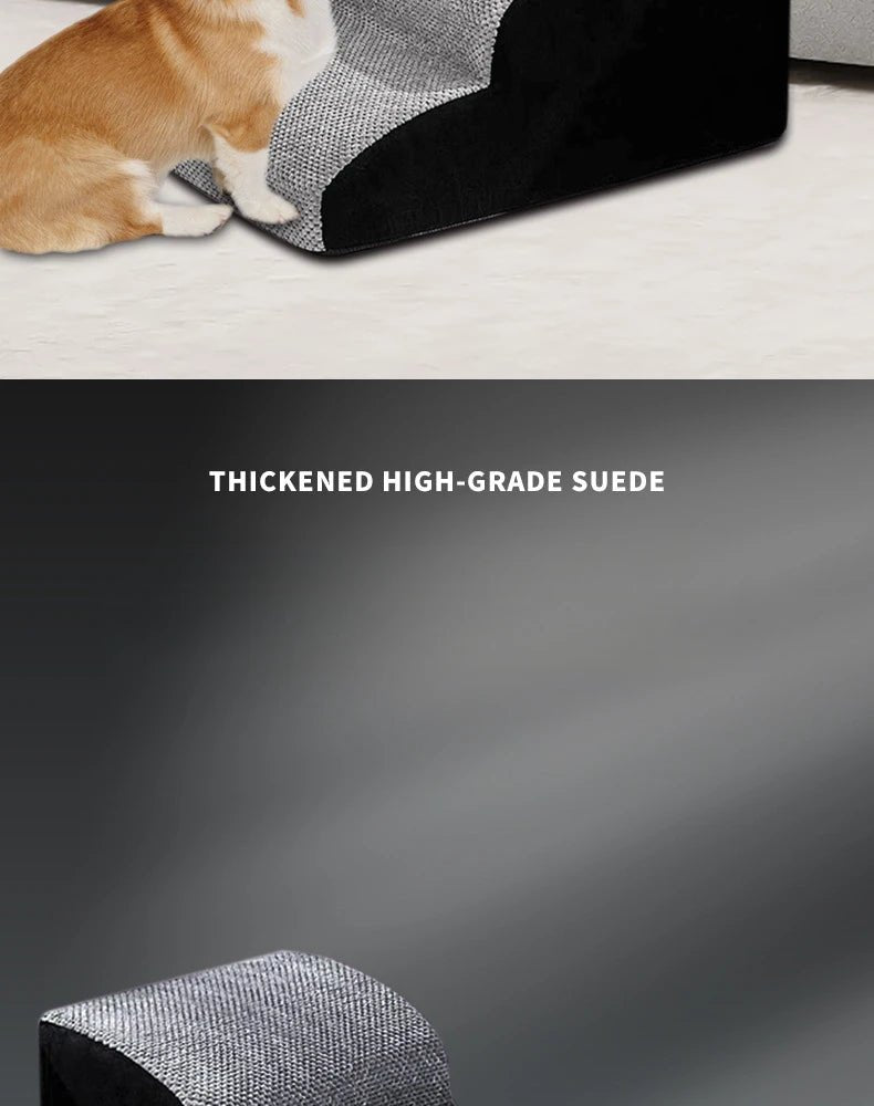 Give your pet safe, easy access to the sofa or bed with these soft foam stairs. The gentle, anti - slip steps protect joints and are perfect for puppies, small dogs, senior pets, or those with mobility issues. - Luxempirez