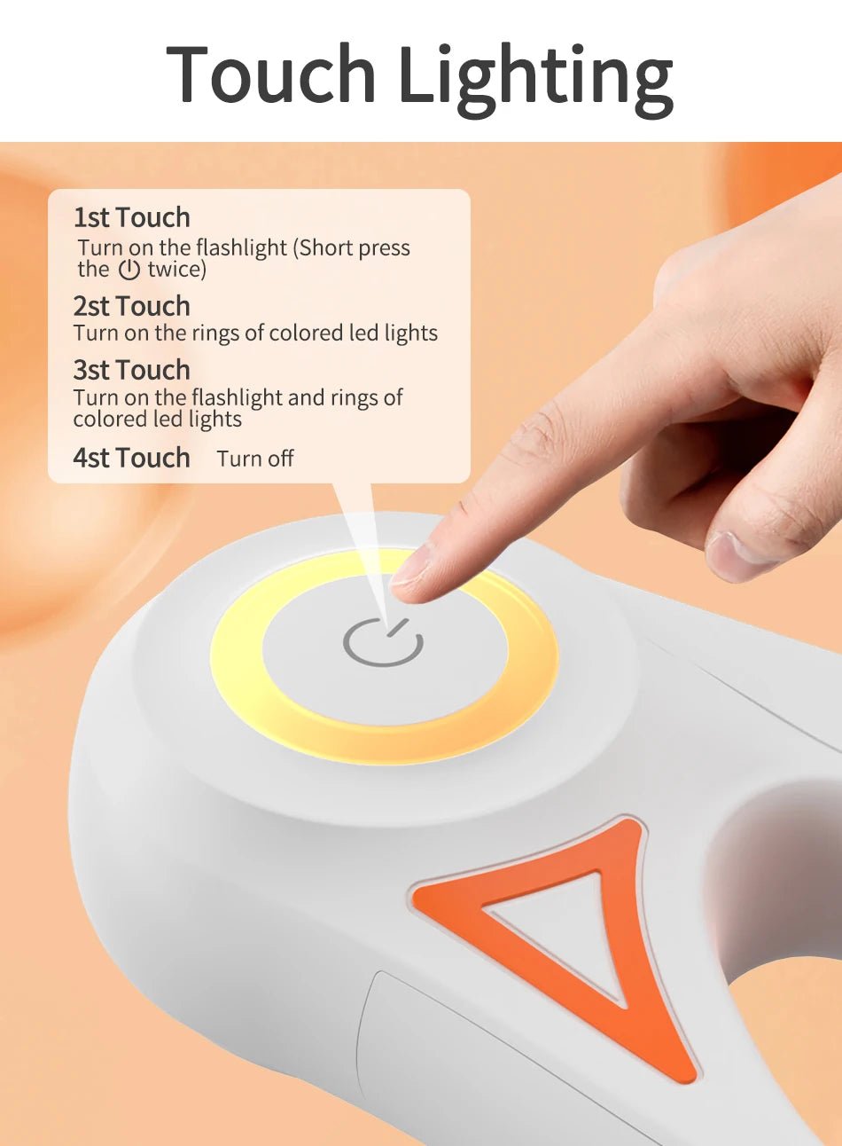 Give your pet walks a modern upgrade with this Double - Sided RGB Light Ring Leash! This stylish retractable leash features five - color LED lights for added visibility and safety during night walks. Enjoy both fun and peace of mind - Luxempirez