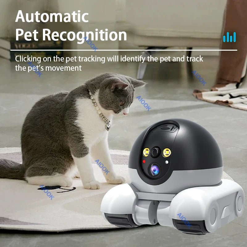 Introducing the ultimate smart rolling camera for pet owners! This innovative device not only monitors your home with dual - lens technology, but it also moves around to keep a close eye on your dogs wherever they go. Stay connected and check on your pets. - Luxempirez