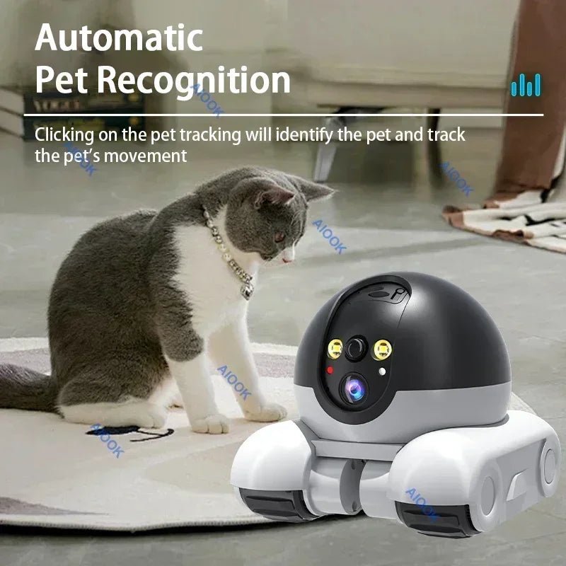 Introducing the ultimate smart rolling camera for pet owners! This innovative device not only monitors your home with dual - lens technology, but it also moves around to keep a close eye on your dogs wherever they go. Stay connected and check on your pets. - Luxempirez