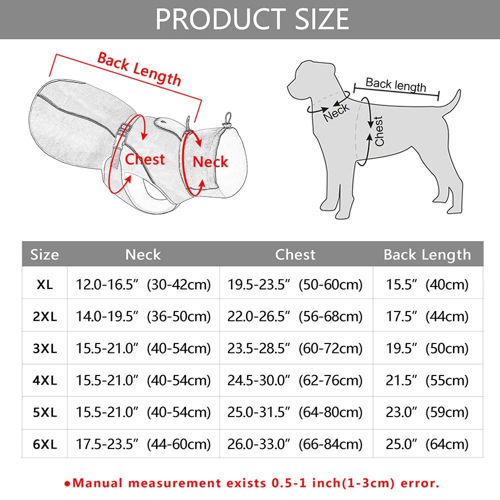 Keep your dog warm and protected with this premium winter dog coat, ideal for cold and snowy days. Made from waterproof, windproof materials, it features a comfortable fleece lining and adjustable straps for a secure fit. Available in multiple colors. - Luxempirez