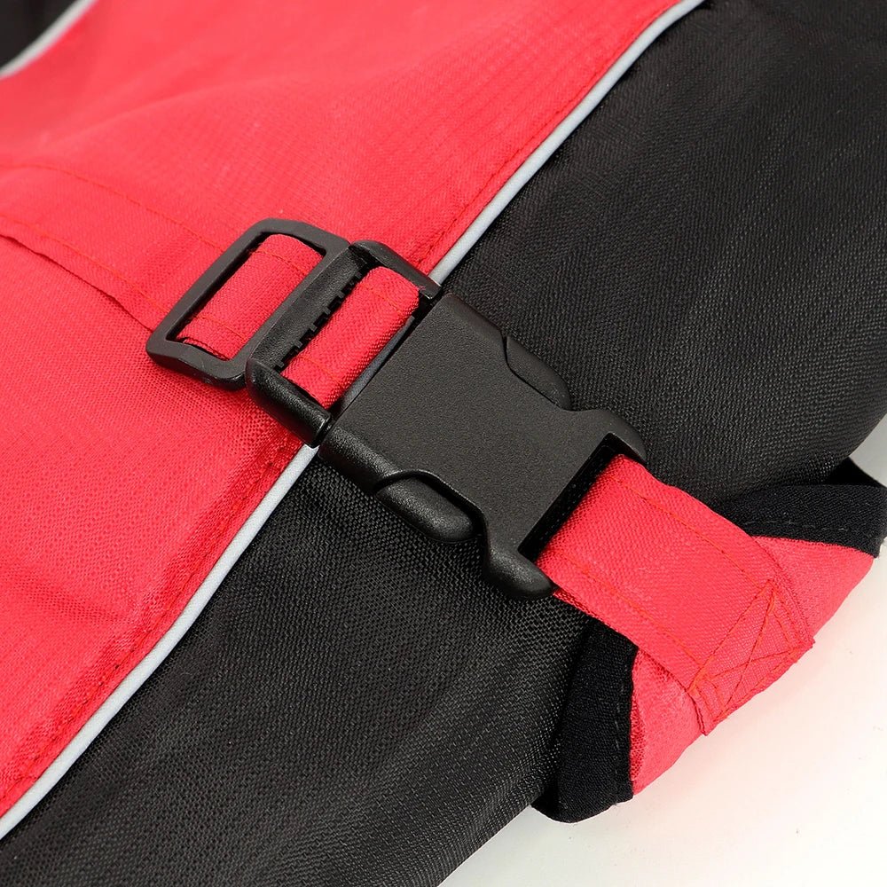 Keep your dog warm and protected with this premium winter dog coat, ideal for cold and snowy days. Made from waterproof, windproof materials, it features a comfortable fleece lining and adjustable straps for a secure fit. Available in multiple colors. - Luxempirez