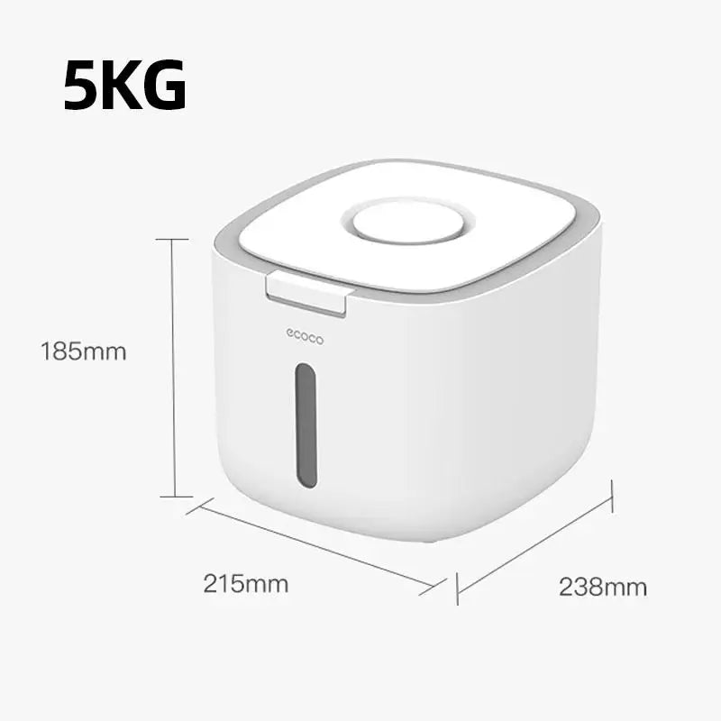 Keep your pet’s food fresh, dry, and organized with this airtight storage container, designed for dog and cat owners who want a clean and stylish feeding area. - Luxempirez