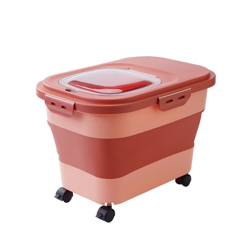 Keep your pet’s food fresh, organized, and easy to access with this 13/33 LB Collapsible Pet Food Storage Container. Designed for both cats and dogs, it offers an airtight seal and space‑saving design for modern kitchens. - Luxempirez