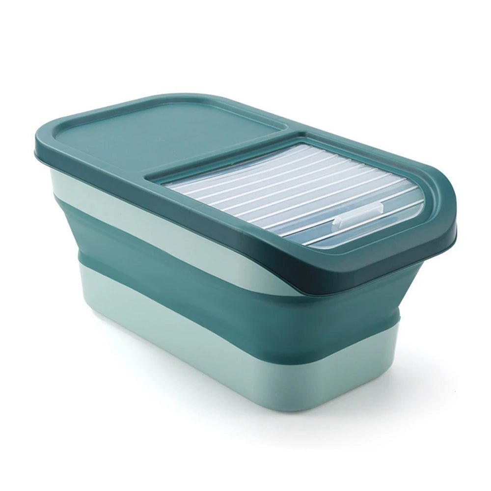 Keep your pet’s food fresh, organized, and easy to access with this 13/33 LB Collapsible Pet Food Storage Container. Designed for both cats and dogs, it offers an airtight seal and space‑saving design for modern kitchens. - Luxempirez