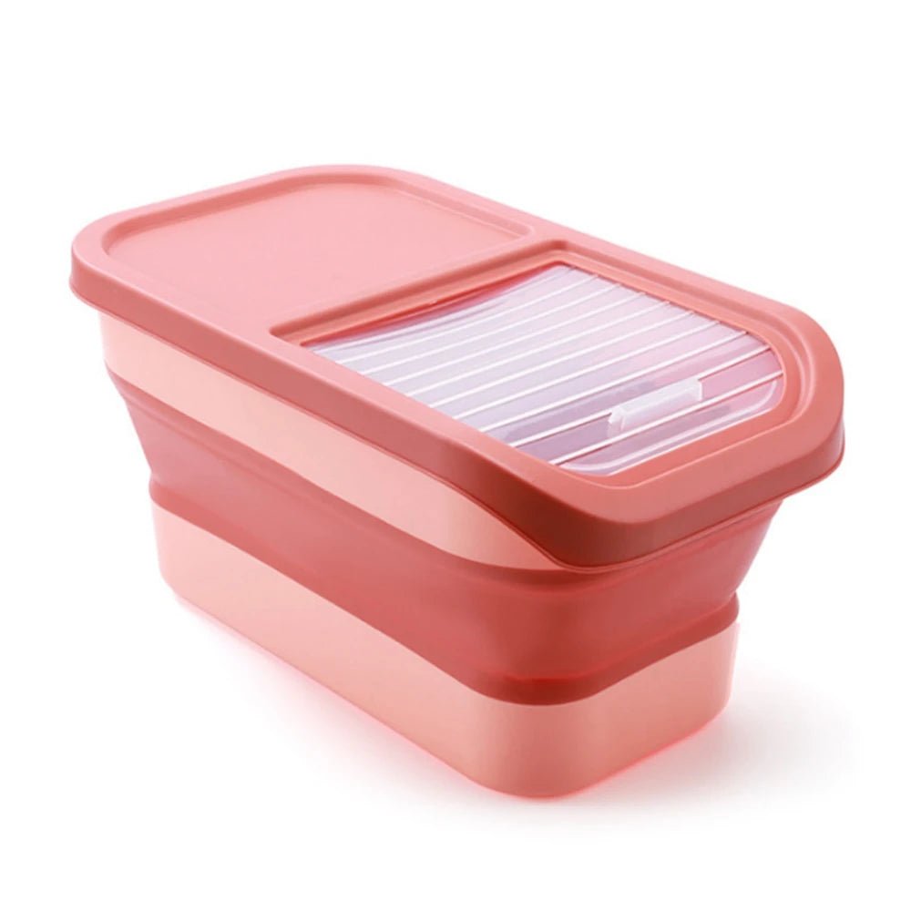 Keep your pet’s food fresh, organized, and easy to access with this 13/33 LB Collapsible Pet Food Storage Container. Designed for both cats and dogs, it offers an airtight seal and space‑saving design for modern kitchens. - Luxempirez