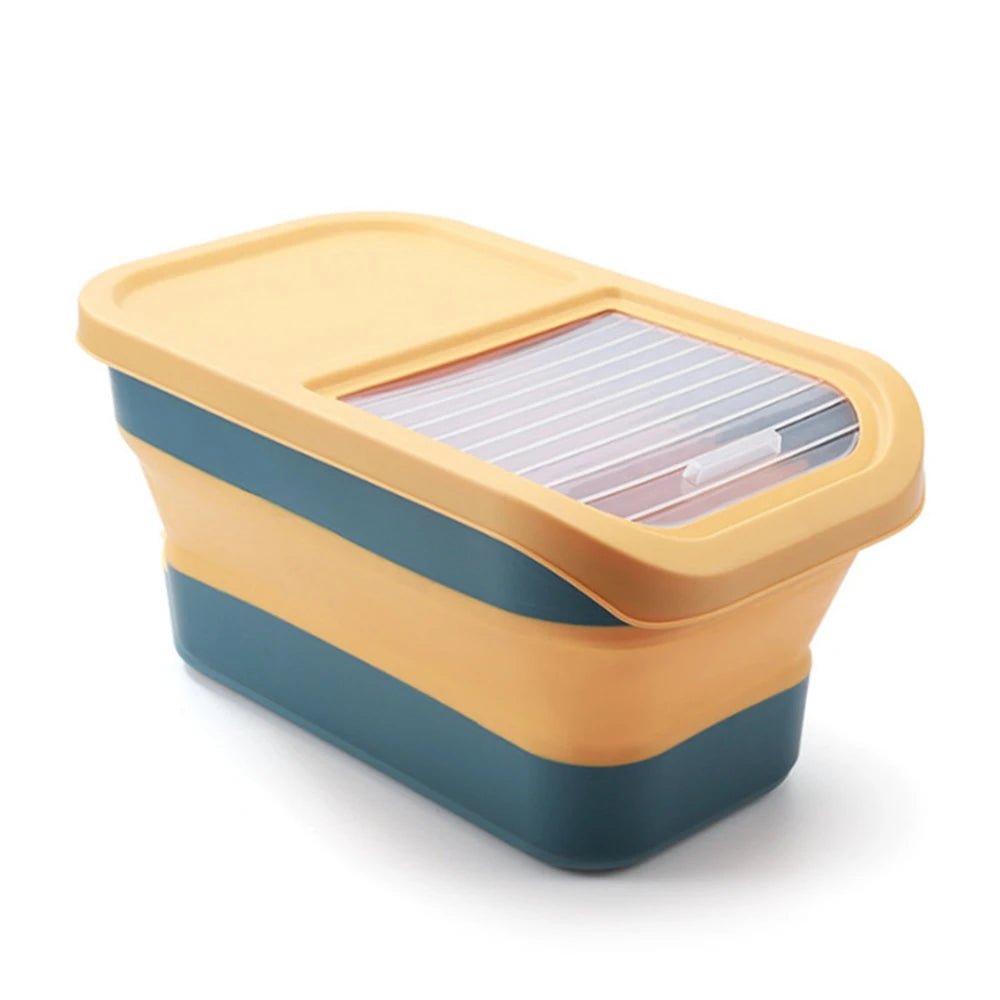 Keep your pet’s food fresh, organized, and easy to access with this 13/33 LB Collapsible Pet Food Storage Container. Designed for both cats and dogs, it offers an airtight seal and space‑saving design for modern kitchens. - Luxempirez