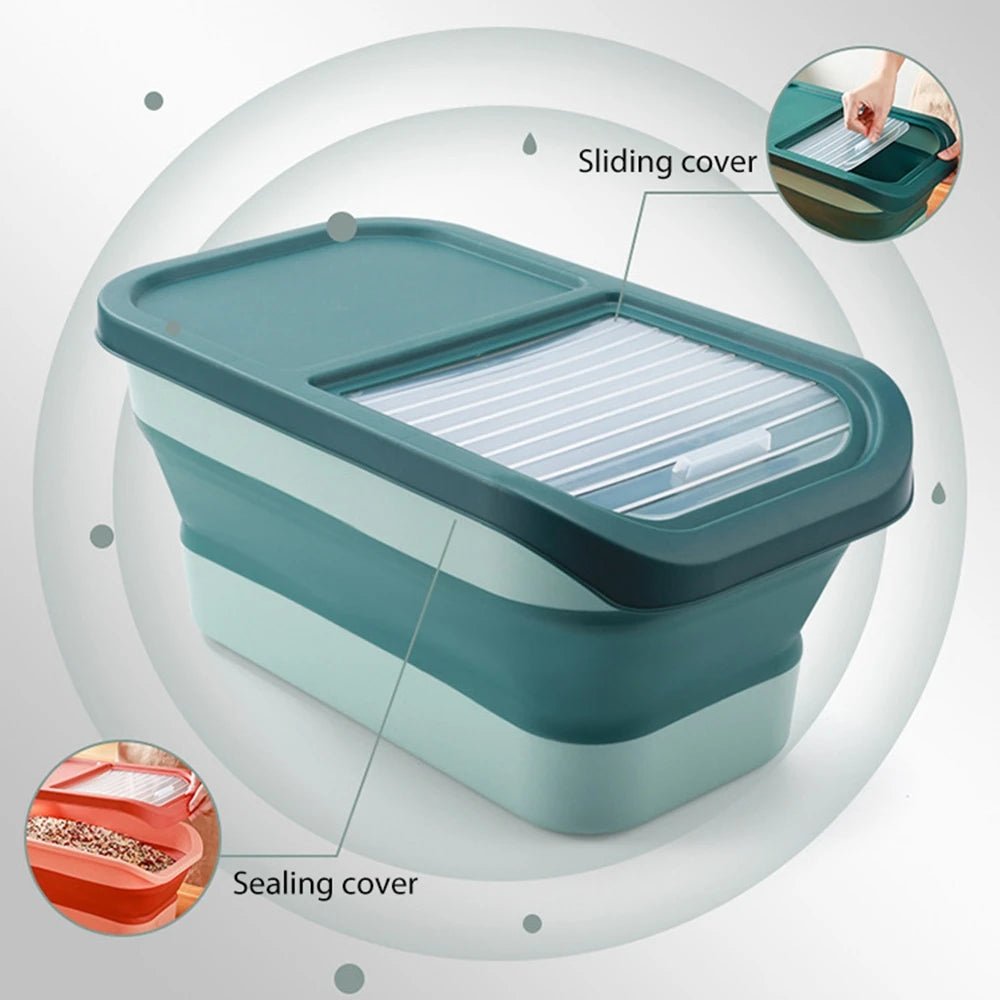 Keep your pet’s food fresh, organized, and easy to access with this 13/33 LB Collapsible Pet Food Storage Container. Designed for both cats and dogs, it offers an airtight seal and space‑saving design for modern kitchens. - Luxempirez