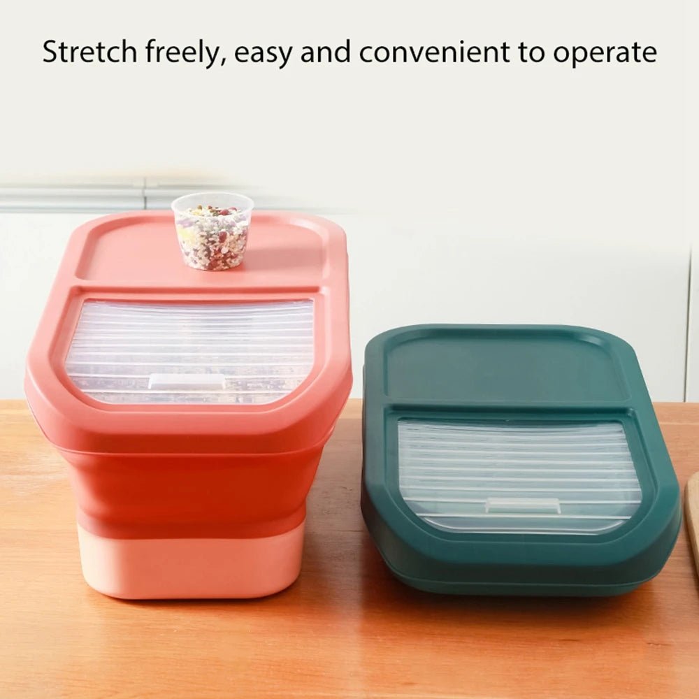Keep your pet’s food fresh, organized, and easy to access with this 13/33 LB Collapsible Pet Food Storage Container. Designed for both cats and dogs, it offers an airtight seal and space‑saving design for modern kitchens. - Luxempirez
