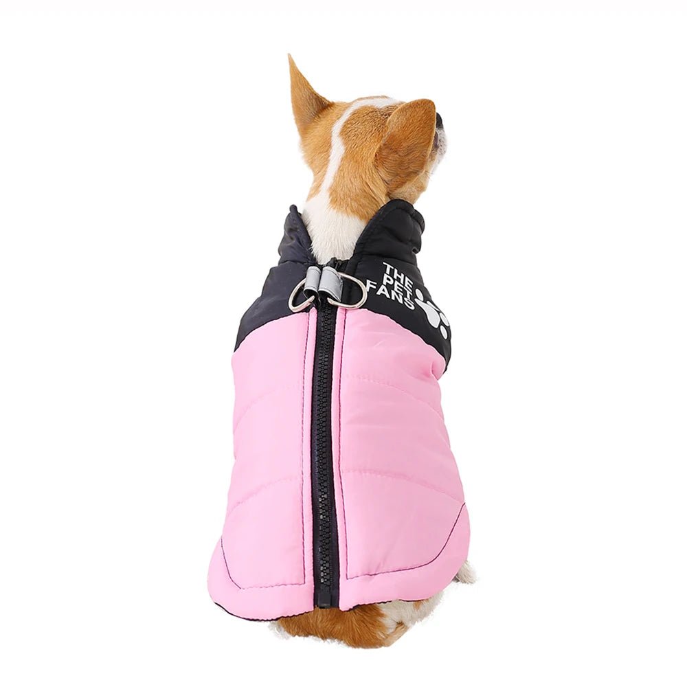 Keep your small dog cozy, stylish, and visible this winter with the Holapet Warm Reflective Dog Coat in medium size. Perfect for Chihuahuas, Pugs, and similar breeds, this jacket combines fun autumn prints with safety features for worry - free walks. - Luxempirez