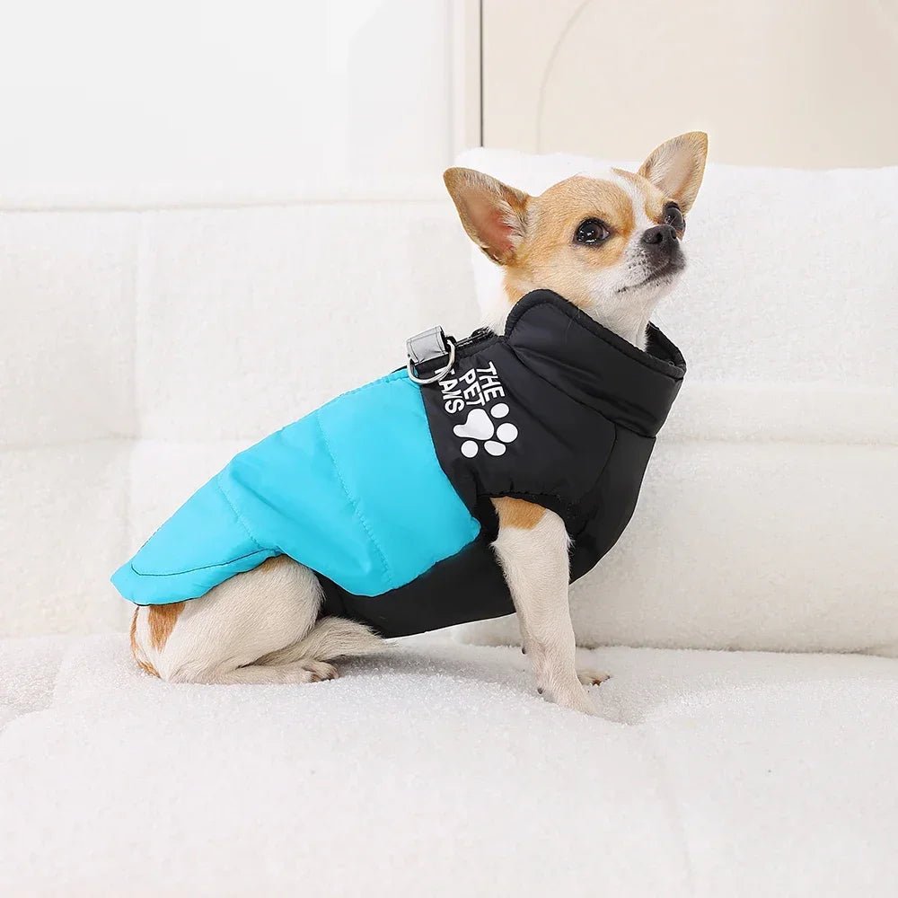 Keep your small dog cozy, stylish, and visible this winter with the Holapet Warm Reflective Dog Coat in medium size. Perfect for Chihuahuas, Pugs, and similar breeds, this jacket combines fun autumn prints with safety features for worry - free walks. - Luxempirez