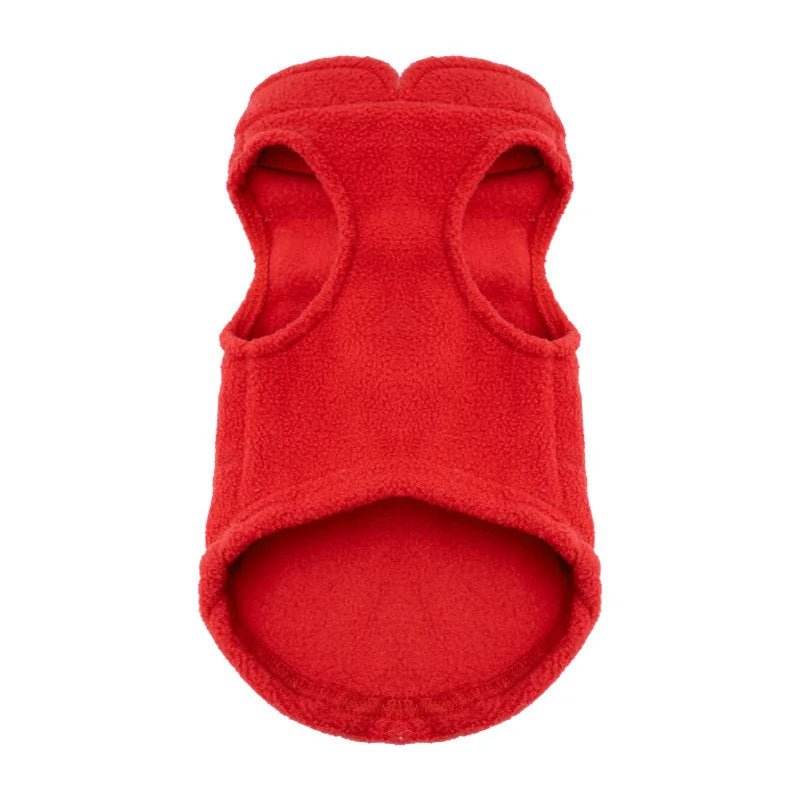 Keep your small dog stylishly warm this winter with the Fleece Warm Vest for Chihuahua and Bulldog breeds. This cozy pet sweater jacket offers superior comfort and visibility for outdoor adventures. - Luxempirez