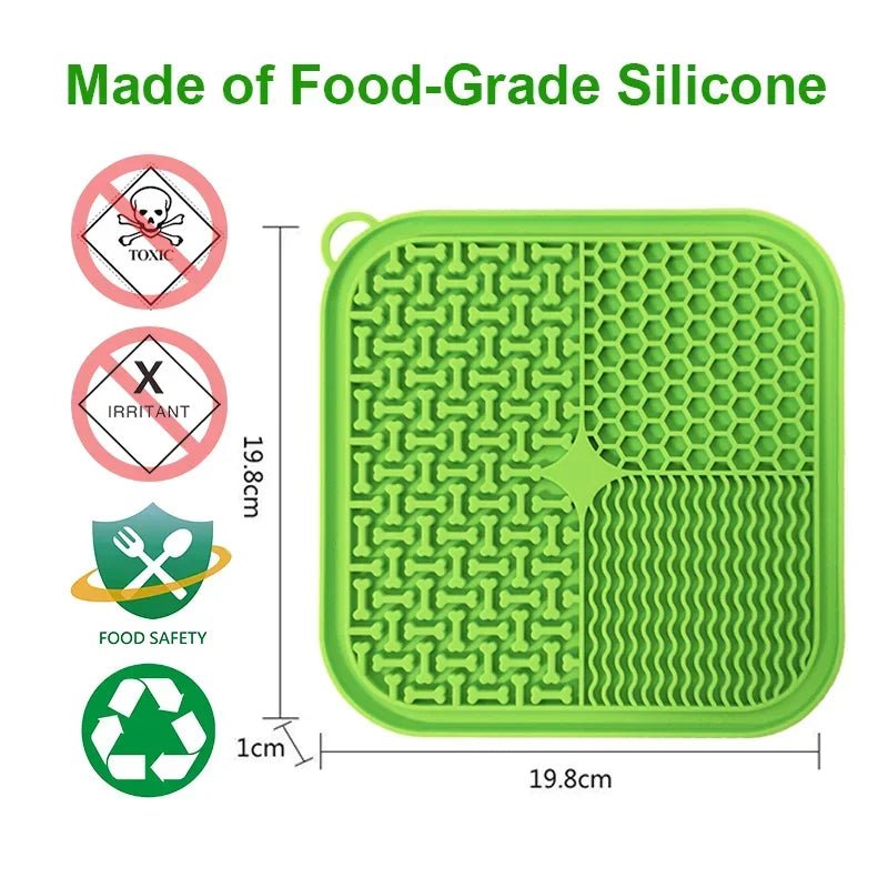 Tapis de léchage à alimentation lente pour chiens et chats Coussin à lécher en silicone de qualité alimentaire de qualité supérieure avec de fortes ventouses, conçu pour calmer les animaux de compagnie, réduire l'anxiété et ralentir l'alimentation pour une digestion plus saine. - Luxempirez