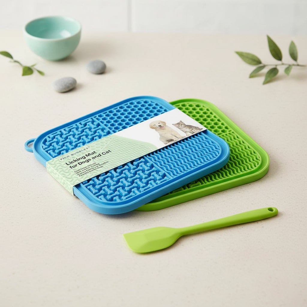 Tapis de léchage à alimentation lente pour chiens et chats Coussin à lécher en silicone de qualité alimentaire de qualité supérieure avec de fortes ventouses, conçu pour calmer les animaux de compagnie, réduire l'anxiété et ralentir l'alimentation pour une digestion plus saine. - Luxempirez