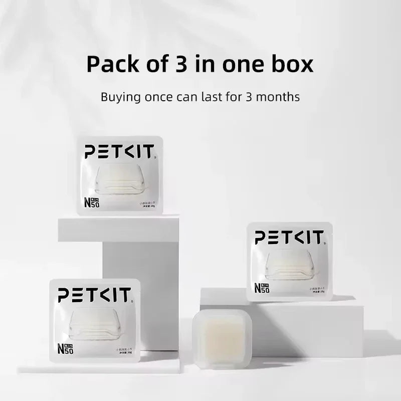 Les cubes désodorisants N50 gardent votre bac à litière PETKIT PURA MAX impeccablement frais grâce à un contrôle efficace des odeurs sans danger pour les animaux qui dure jusqu'à 30 jours par cube - Luxempirez