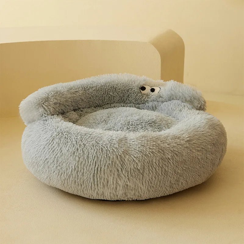 Offer your four - legged companion an exquisite retreat with this premium calming dog bed where comfort meets elegance for pets who deserve the very best. Designed with plush, vegan faux fur and a generously deep sleeping area. - Luxempirez