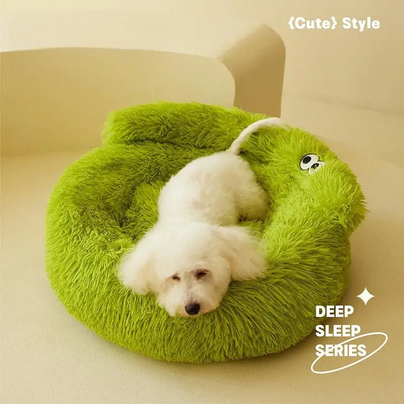 Offer your four - legged companion an exquisite retreat with this premium calming dog bed where comfort meets elegance for pets who deserve the very best. Designed with plush, vegan faux fur and a generously deep sleeping area. - Luxempirez