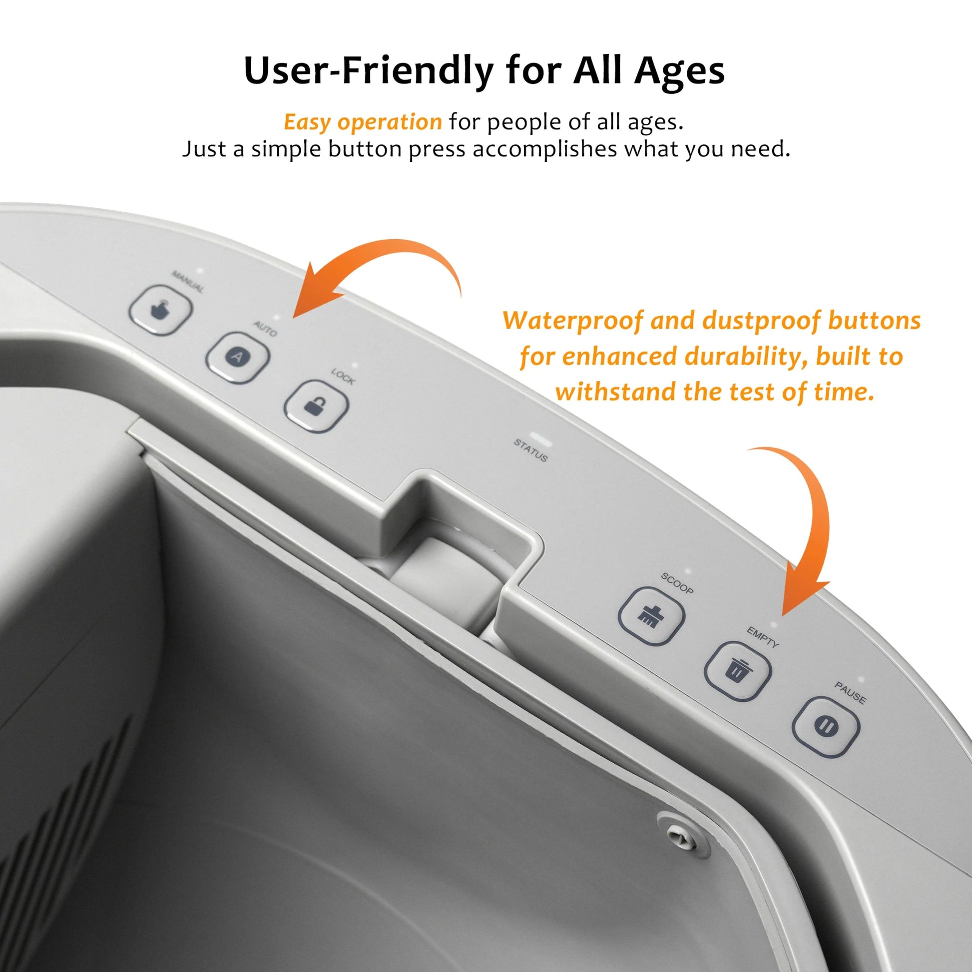 Parfait pour les maisons multi-chats, ce bac à litière spacieux peut accueillir confortablement jusqu'à 3 chats avec une grande poubelle de 2 L, vous offrant jusqu'à 5 jours sans ramasser. Son design ouvert et moderne garde votre espace propre tout en offrant une salle de bain luxueuse et sans stress. - Luxempirez