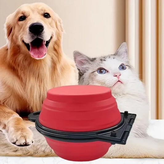 Bol de nourriture et d'eau pliable portable 2 en 1, parfait pour garder les chiens et les chats hydratés et nourris pendant les promenades, les voyages en voiture et les aventures en plein air. - Luxempirez