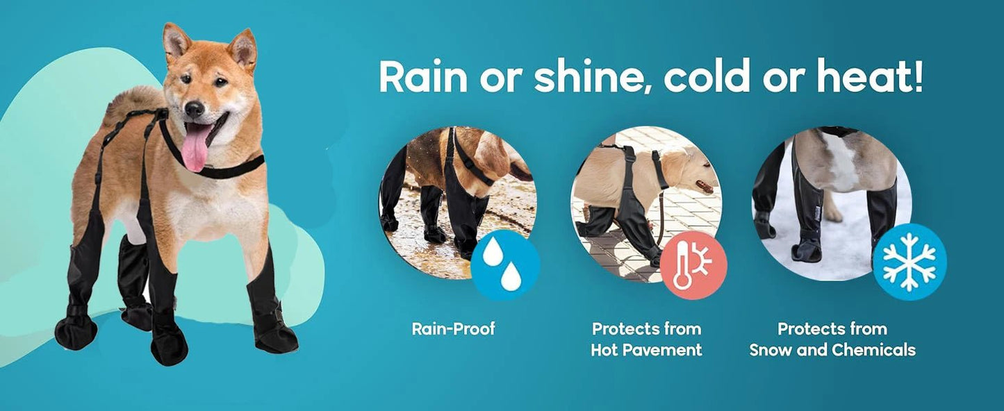 Protect your dog's paws from rain, snow, and rough terrain with these Adjustable Waterproof Dog Boots. Designed for outdoor hikes and winter walks, they keep pets safe and comfortable on any adventure. - Luxempirez
