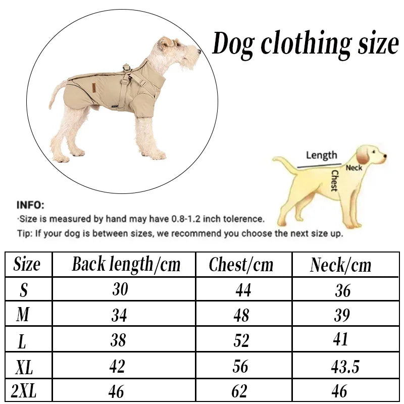 Protect your pup from rain, wind, and cold with this insulated high‑neck dog coat. The waterproof outer layer, soft cotton lining, and reflective details keep your dog comfortable and easy to spot during early - morning or late‑evening walks. - Luxempirez