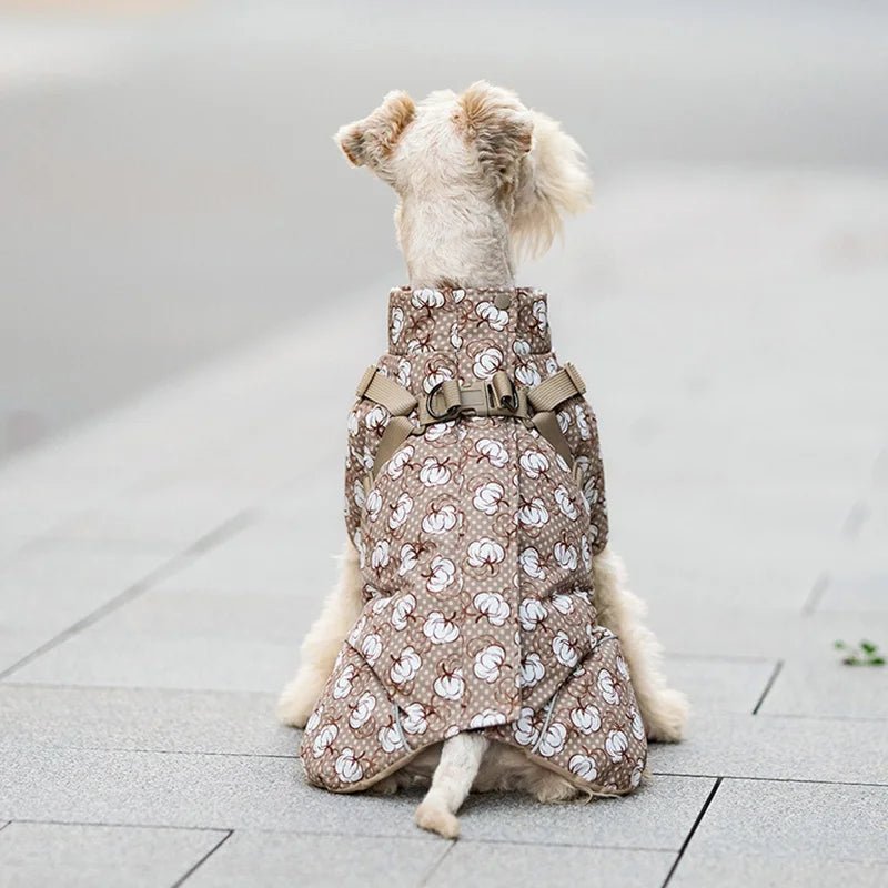 Protect your pup from rain, wind, and cold with this insulated high‑neck dog coat. The waterproof outer layer, soft cotton lining, and reflective details keep your dog comfortable and easy to spot during early - morning or late‑evening walks. - Luxempirez