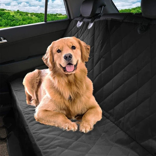Quilted waterproof back‑seat dog cover that keeps your car clean and your dog comfortable on every trip. - Luxempirez