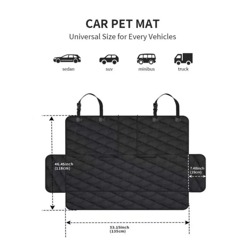 Quilted waterproof back‑seat dog cover that keeps your car clean and your dog comfortable on every trip. - Luxempirez