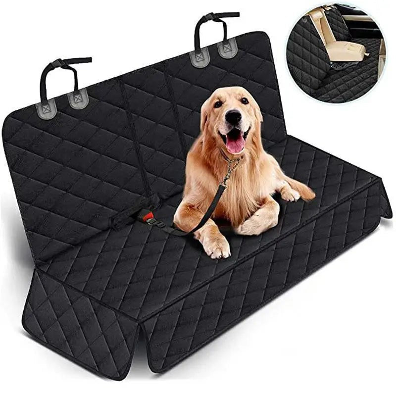 Quilted waterproof back‑seat dog cover that keeps your car clean and your dog comfortable on every trip. - Luxempirez